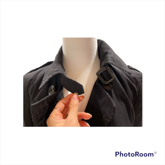 Stradivarius Black Trench Size S - Picture 3 of 10